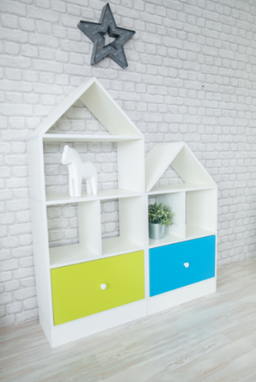 Стеллаж-домик высокий МДФ