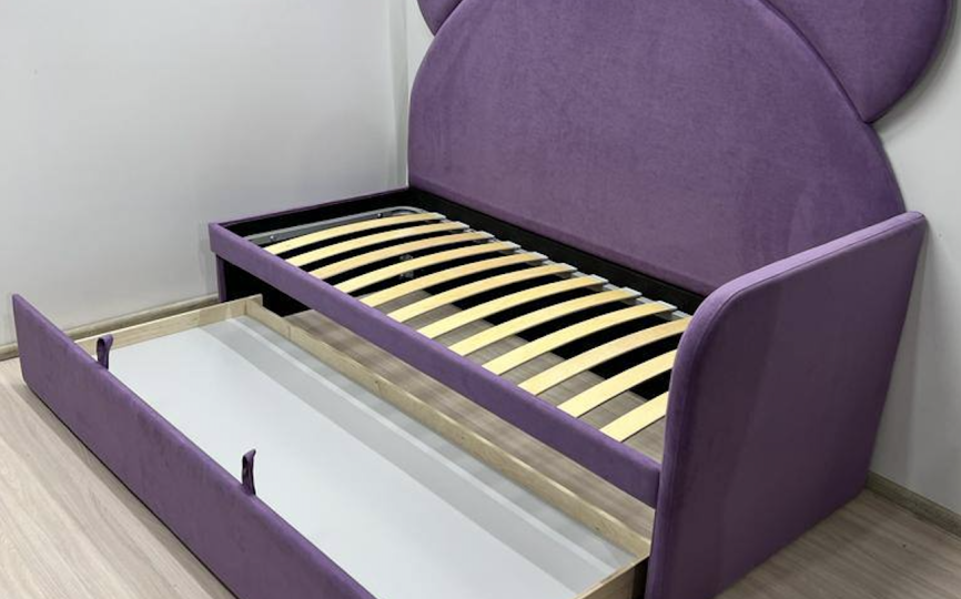 Кровать тахта Минни, с высокой спинкой с ушками Кровать тахта Минни, с высокой спинкой с ушками