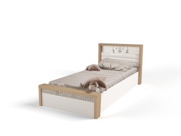 Кровать №5 с подъемным механизмом MIX Ловец снов (кремовый, цветной)