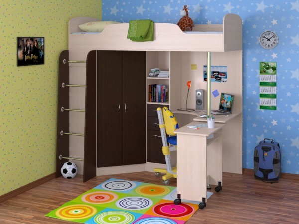 Кровать чердак Теремок-1 