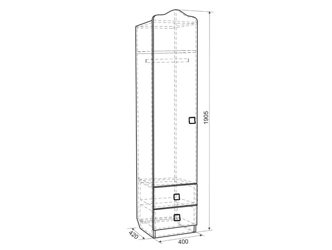 Шкаф-пенал "Амели" Шкаф-пенал "Амели"