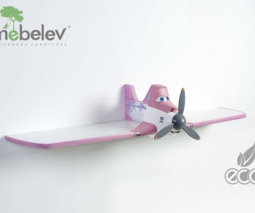 Полка одноярусная "Дасти 1" розовая