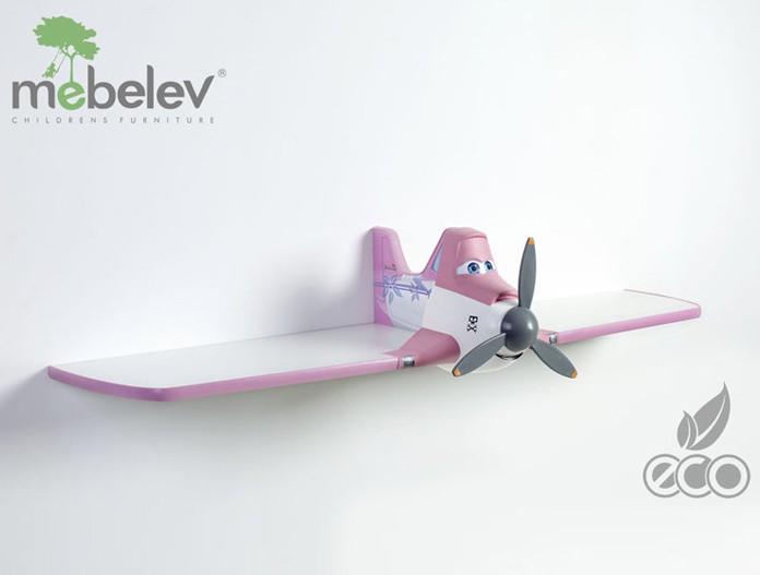 Полка одноярусная "Дасти 1" розовая