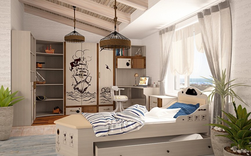 Детская комната "Pirat" дуб для мальчика 