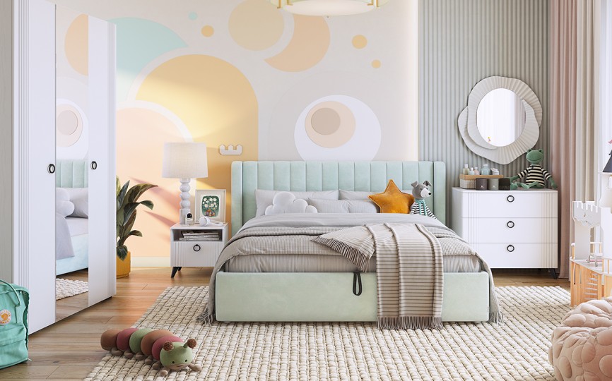 Шкаф трехдверный Ева 105.02 с зеркалом