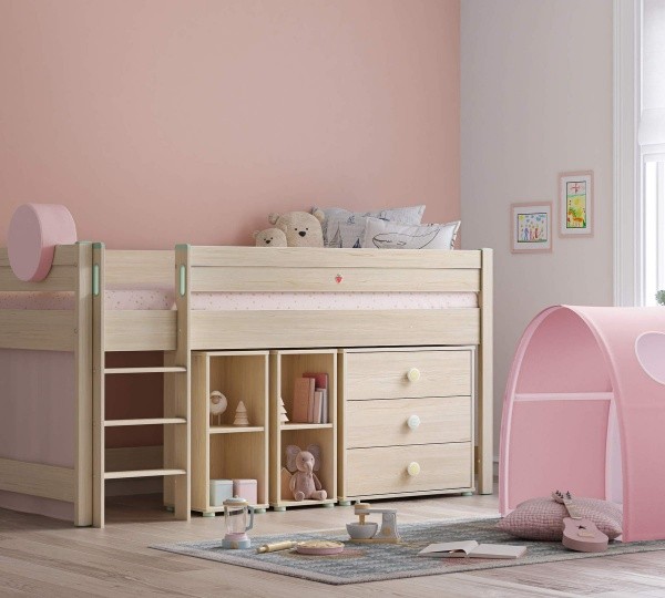 Кровать чердак Montes Natural (90x200см)