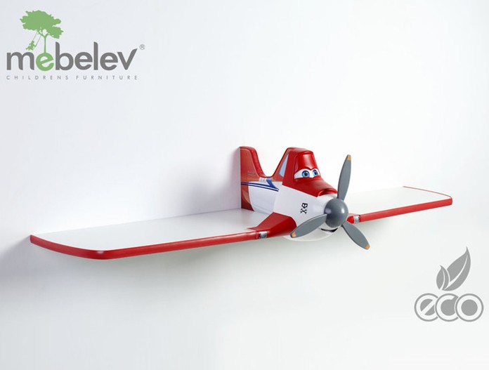 Полка одноярусная "Дасти 1" красная