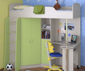 Кровать чердак Теремок-1