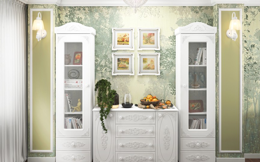 Пенал Ассоль АС-01 глухой фасад Белый