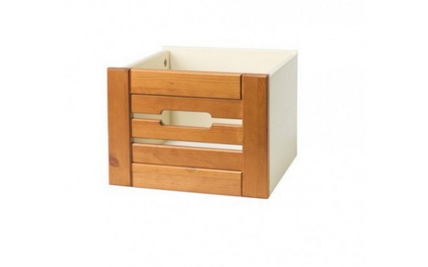 Ящик для шкафа (стеллажа) "Бейли" белый воск