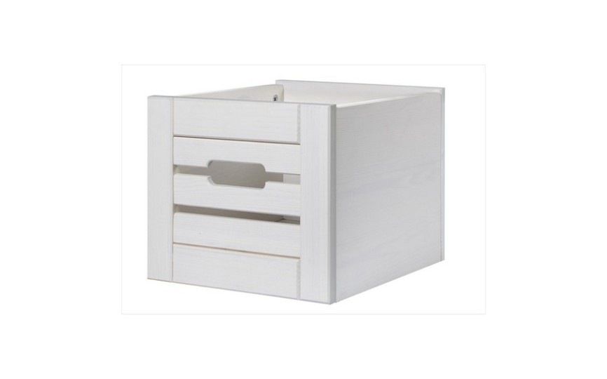 Ящик для шкафа (стеллажа) "Бейли" белый воск