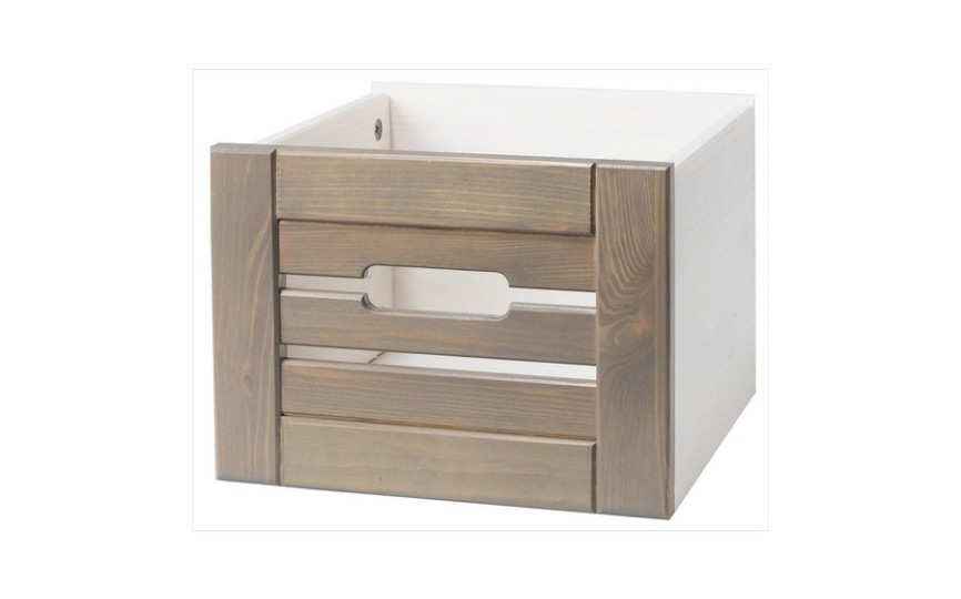 Ящик для шкафа (стеллажа) "Бейли" белый воск