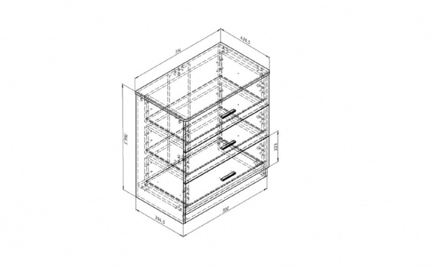 Комод ДЕЛЬТА Лофт 25.03 White