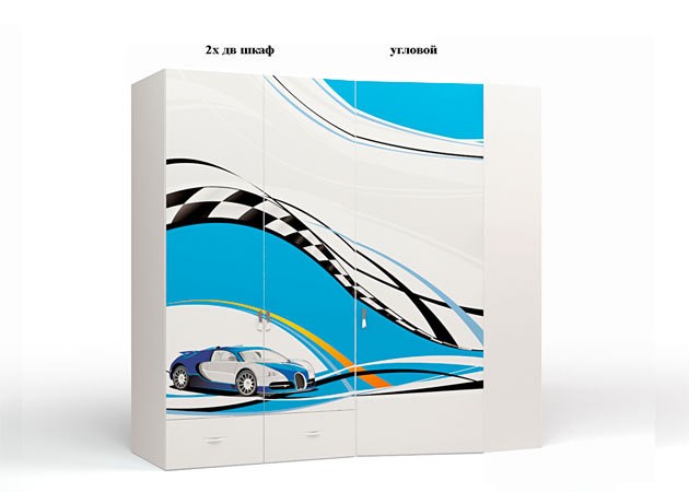 Шкаф угловой "La-Man" для мальчика  