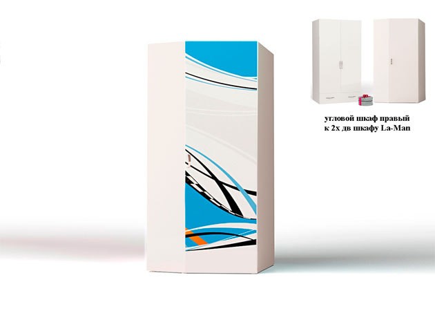 Шкаф угловой "La-Man" для мальчика  
