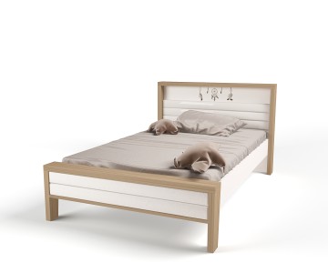 Кровать №2 с мягким изножьем MIX Ловец снов (кремовый, цветной), 190х120 см