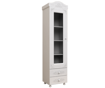 Пенал Ассоль АС-01 со стеклом Белый