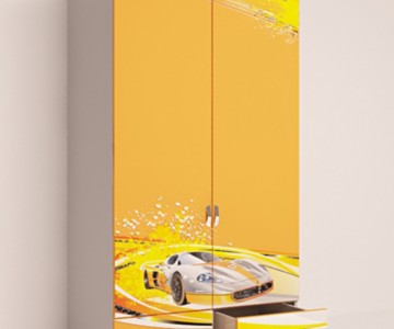 Шкаф 2-х дверный Champion оранж. для мальчика Шкаф 2-х дверный Champion оранж. для мальчика