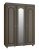 Шкаф трехстворчатый с зеркалом Элизабет ЭМ-18  Орех Темный