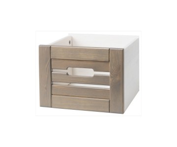 Ящик для шкафа (стеллажа) "Бейли" белый воск/антрацит