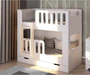 Двухъярусная кровать Сказка ДС-20 белая Двухъярусная кровать Сказка ДС-20 белая