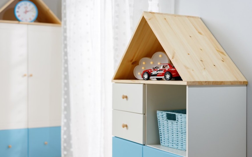 Комод - квадрат с одной открытой полкой Тимберика Кидс №7