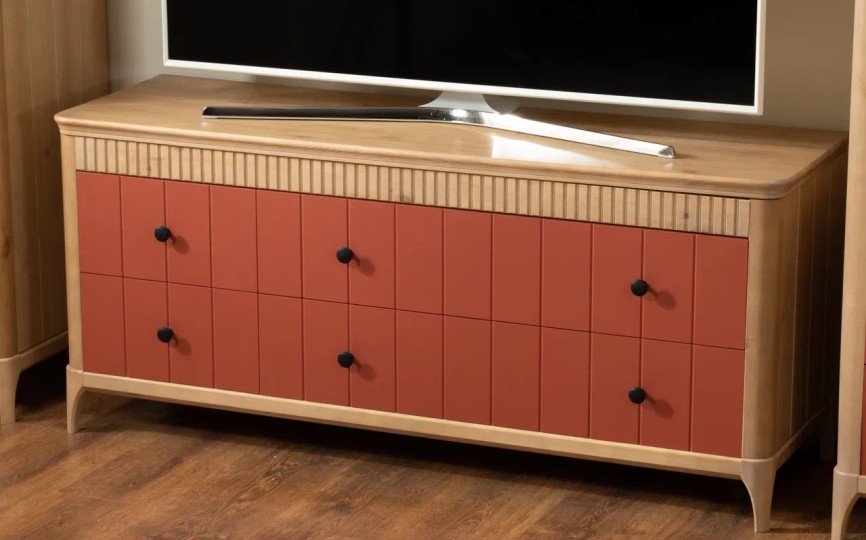 Тумба ТВ Грета №4 широкая, 2+2 ящика