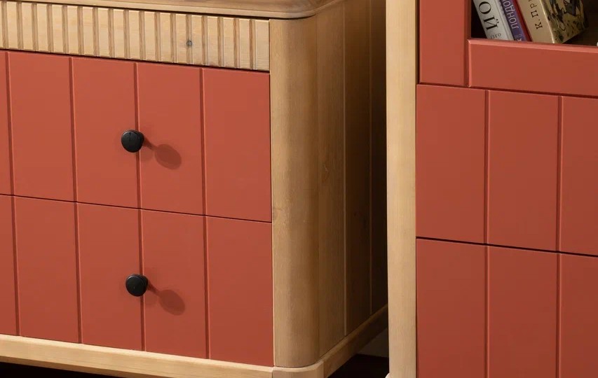 Тумба ТВ Грета №4 широкая, 2+2 ящика