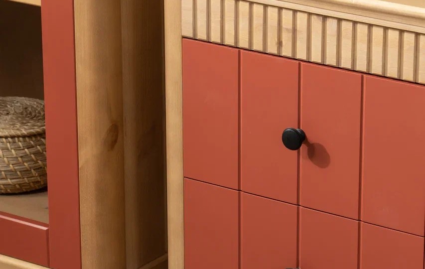 Тумба ТВ Грета №4 широкая, 2+2 ящика