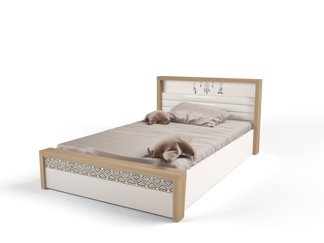 Кровать №5 с подъемным механизмом MIX Ловец снов (кремовый, цветной), 190х120 см