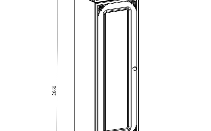Пенал Ассоль АС-01 с зеркалом Белый