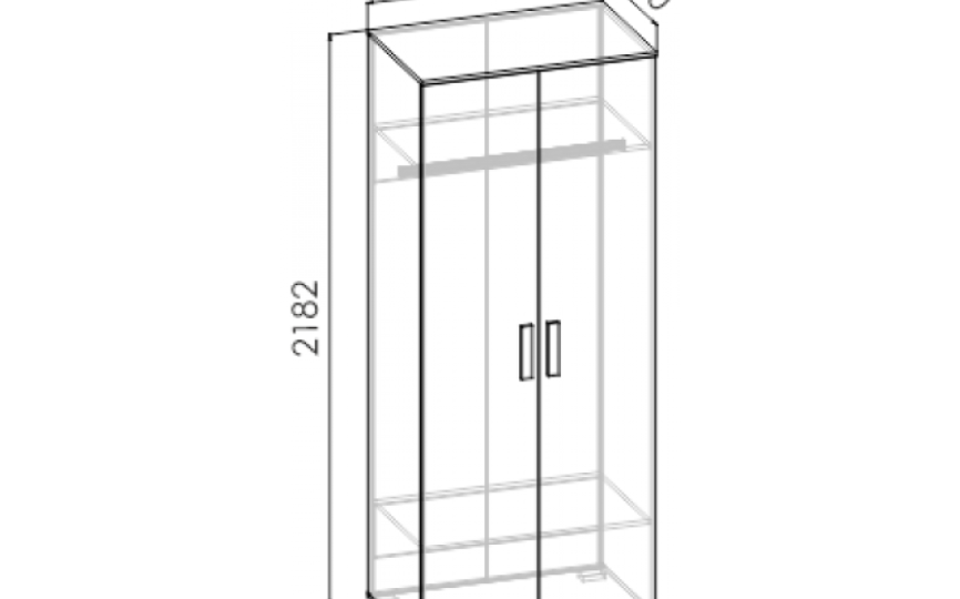 Шкаф двухстворчатый Ш2 "Румика SKY"