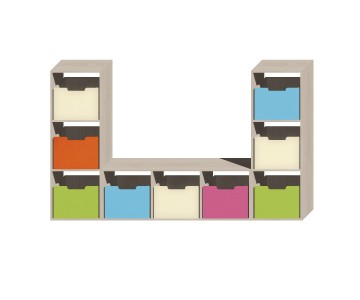 Система для хранения трехсекционная (13/69СВх3шт + 13/70СВх3шт) Фанки Кидз.