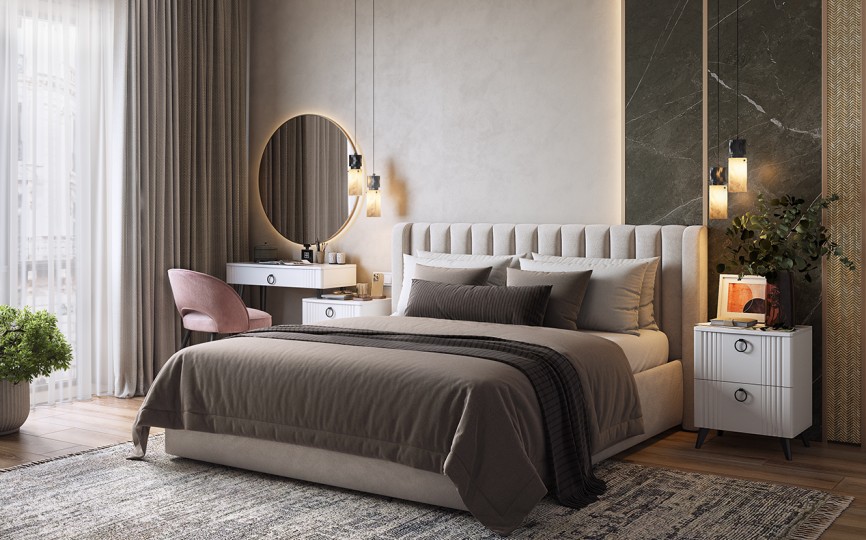 Туалетный стол Ева с тумбой