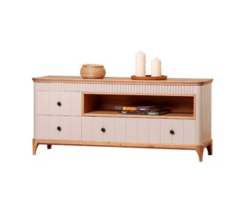 Тумба ТВ Грета №5, 6 широкая,  три ящика и ниша