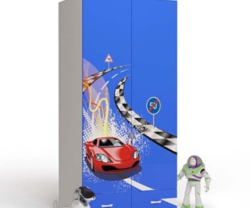 Шкаф 2-х дверный "Formula" синий для мальчика