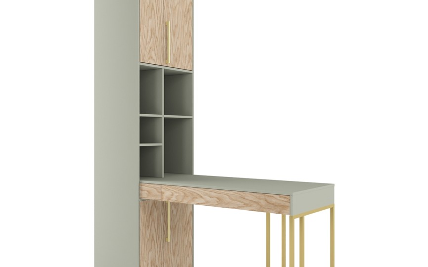 Стол письменный со стеллажом угловой Тури Орегано