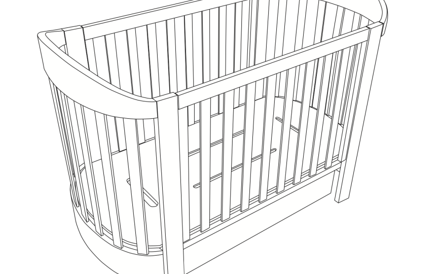 Кроватка Erbesi Tato (Тато) овальная