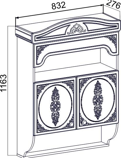 Полка универсальная Ассоль АС-14 Белый