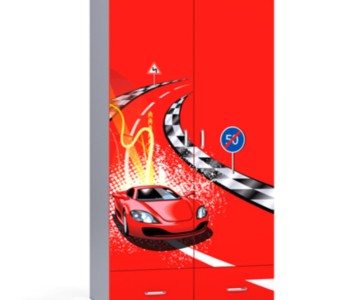 Шкаф 2-х дверный "Formula" красный для мальчика Шкаф 2-х дверный "Formula" красный для мальчика