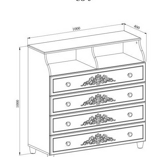 Комод Соня СО-6 Премиум 