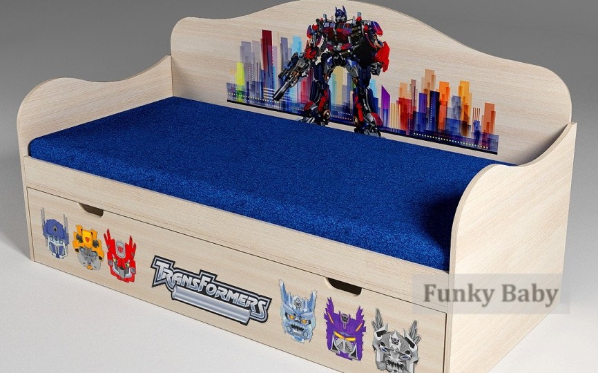 Детская кровать для мальчика "Трансформеры"