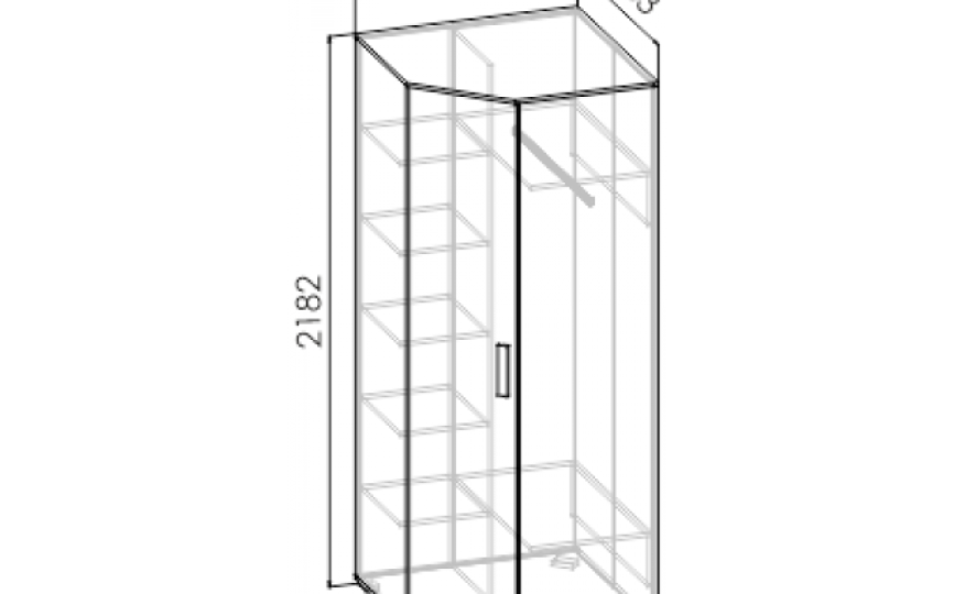 Шкаф угловой ШУ "Румика SKY"