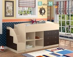 Детская кровать-чердак низкая "Дюймовочка-4/1" 