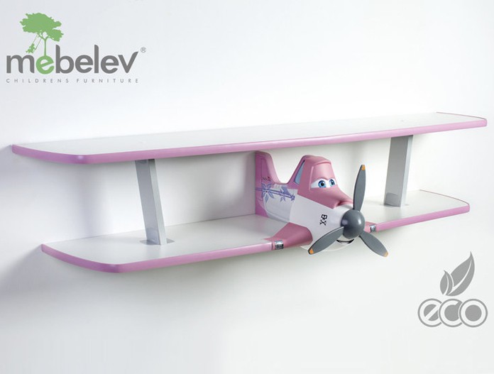 Полка двухъярусная "Дасти 2" розовая