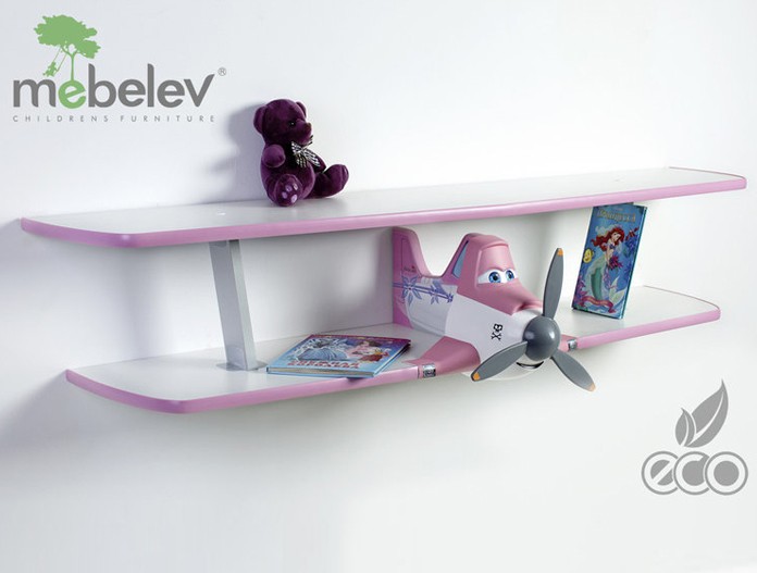 Полка двухъярусная "Дасти 2" розовая