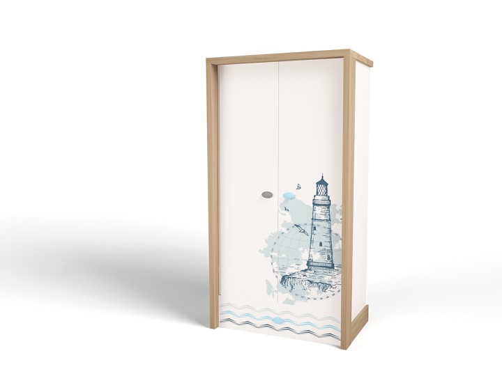 Шкаф 2-х дверный MIX OCEAN (голубой или кремовый)