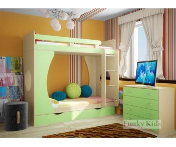 Двухъярусная детская кровать "Фанки Кидз 2" Двухъярусная детская кровать "Фанки Кидз 2"