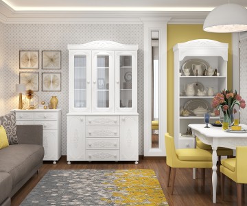 Набор мебели для гостиной Ассоль № 1 Белый