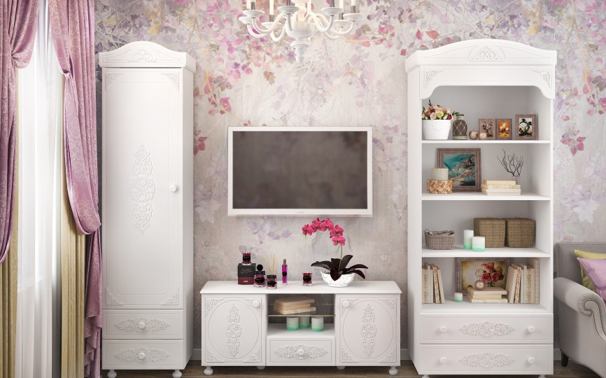 Набор мебели для гостиной Ассоль № 1 Белый